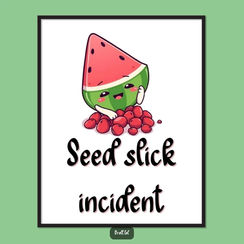 Funny Watermelon Slip Digital Print - Instant Hilarious Summer Decor