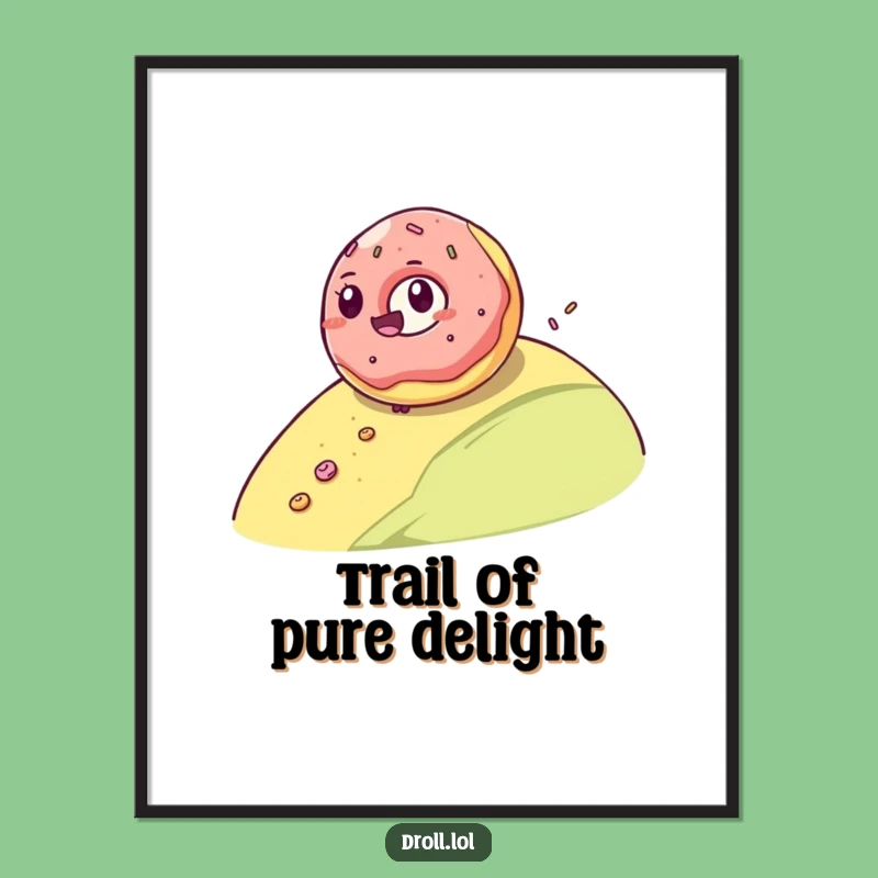 Funny Donut Roll Digital Art: Bring Giggles with this Sweet Donut Art