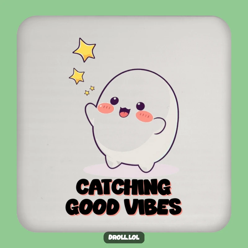 Funny Blob Star Catcher Coaster - Protect Surfaces with Stars!