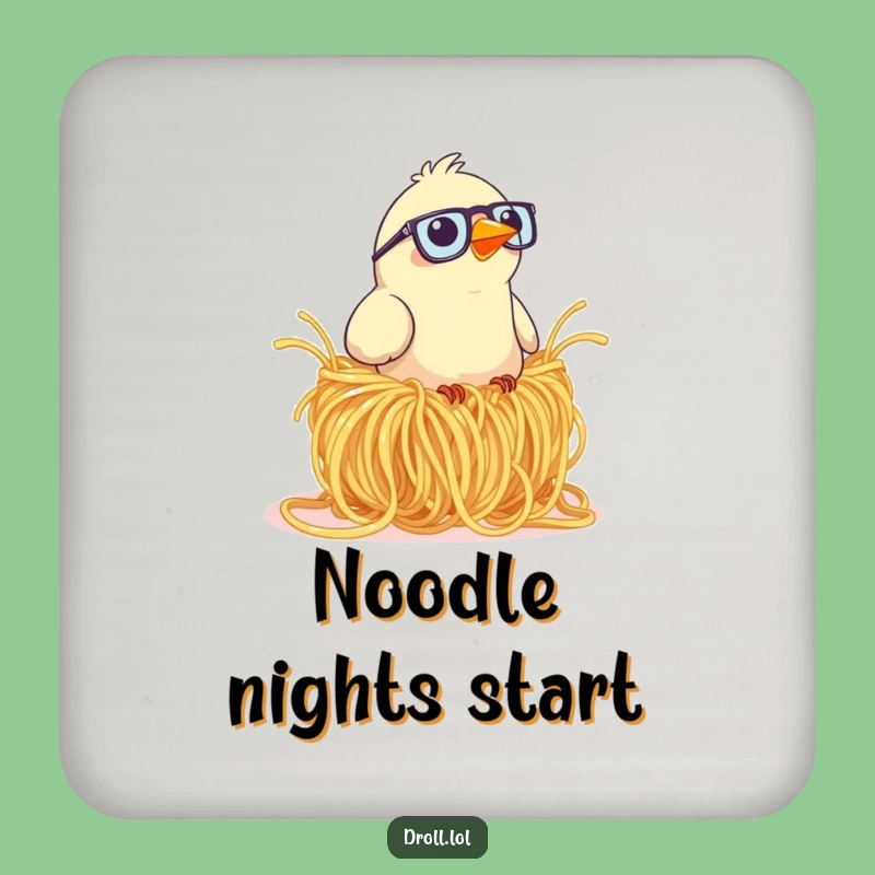 Funny Bird Spaghetti Nest Coaster: Protect Surfaces with Hilarious Art!