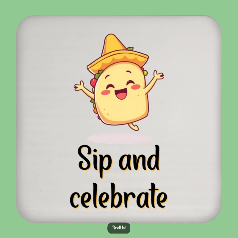 Funny Dancing Taco Coaster Set: Protect Surfaces with Fiesta Flair