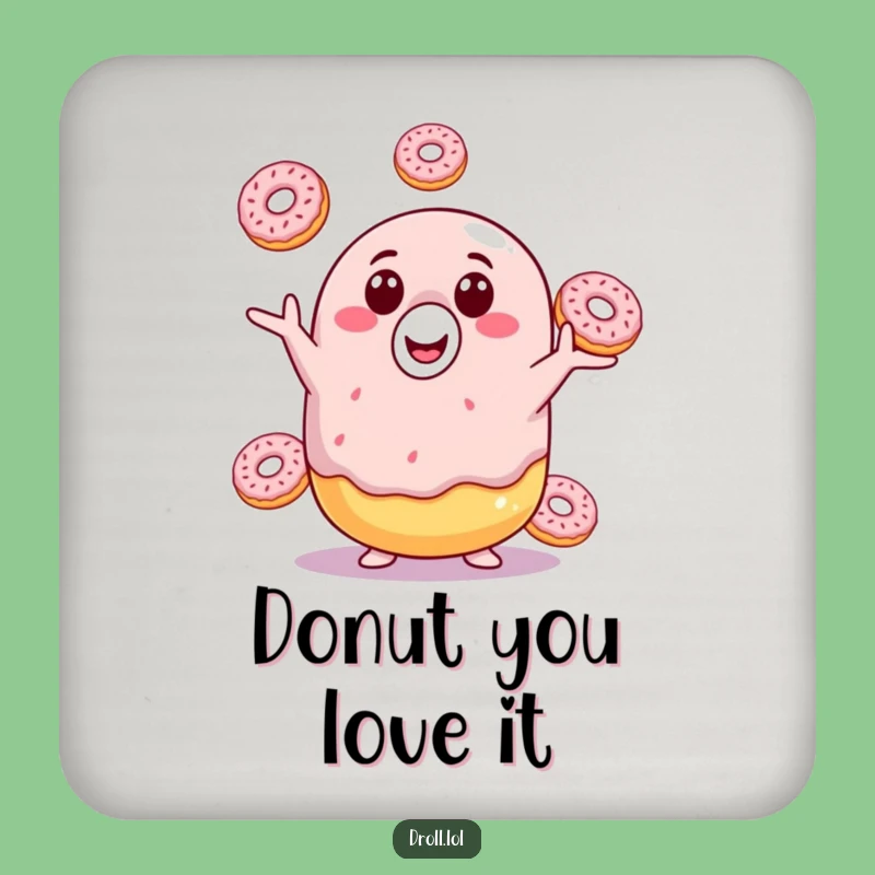 Funny Donut Juggling Drink Coaster: Protect Surfaces with This Hilarious and Sweet Accessory