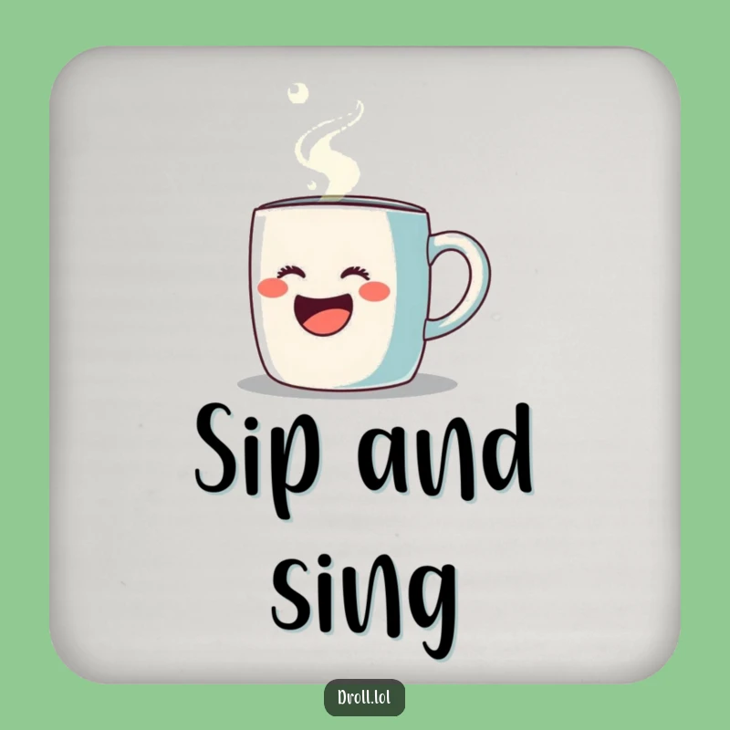 Funny Opera Mug Coaster: Protect Surfaces with Song, Humorous Barware Gift