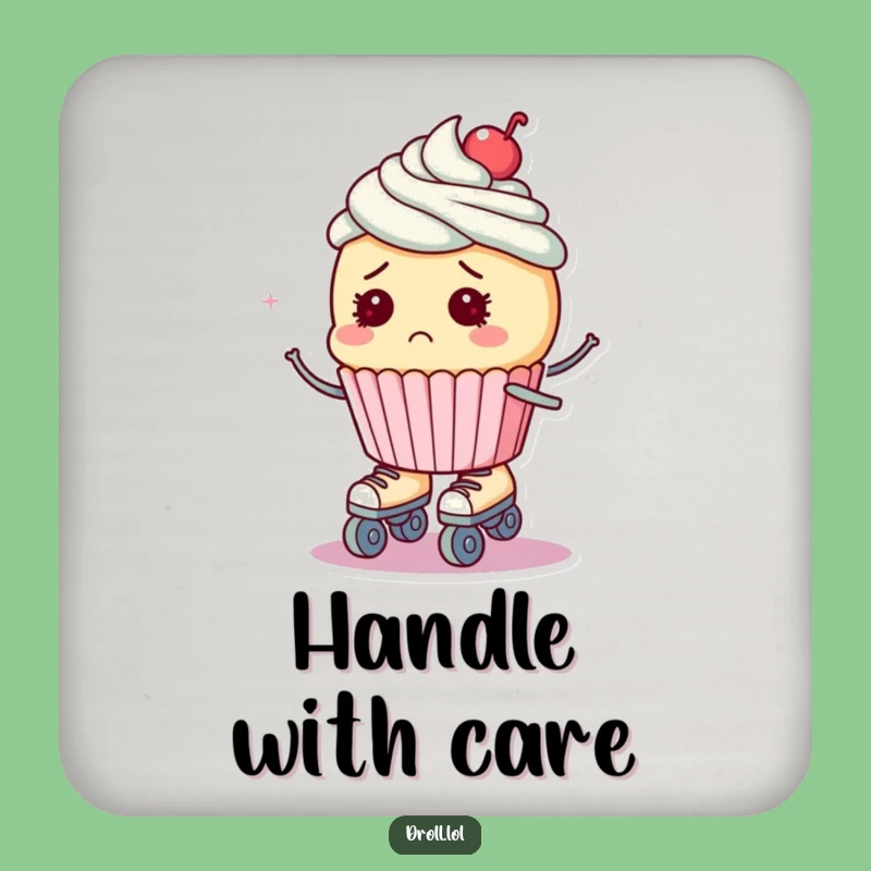 Funny Roller Skate Cupcake Coaster: Bewildered Protection, Fun Gift!