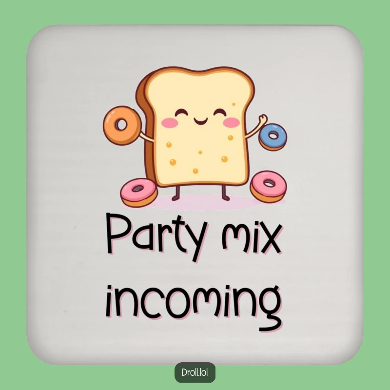 Funny Toast Donut Juggling Coaster: Cheerful Breakfast Protection, Fun Gift!