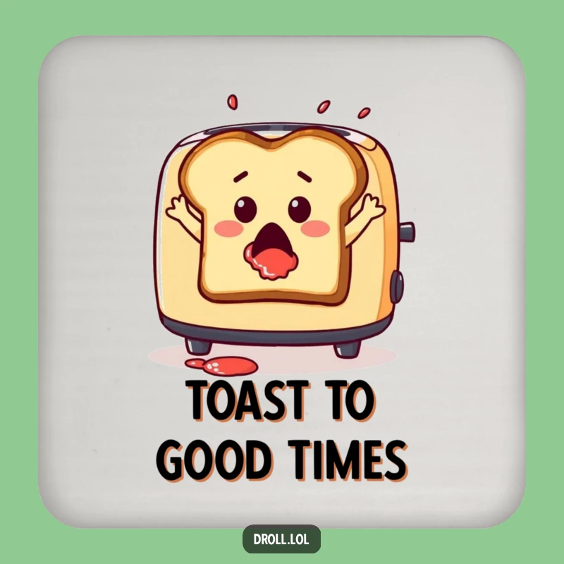 Funny Toast Leap Coasters - Dramatic Jam Splatter Set for Hilarious Tables Gift