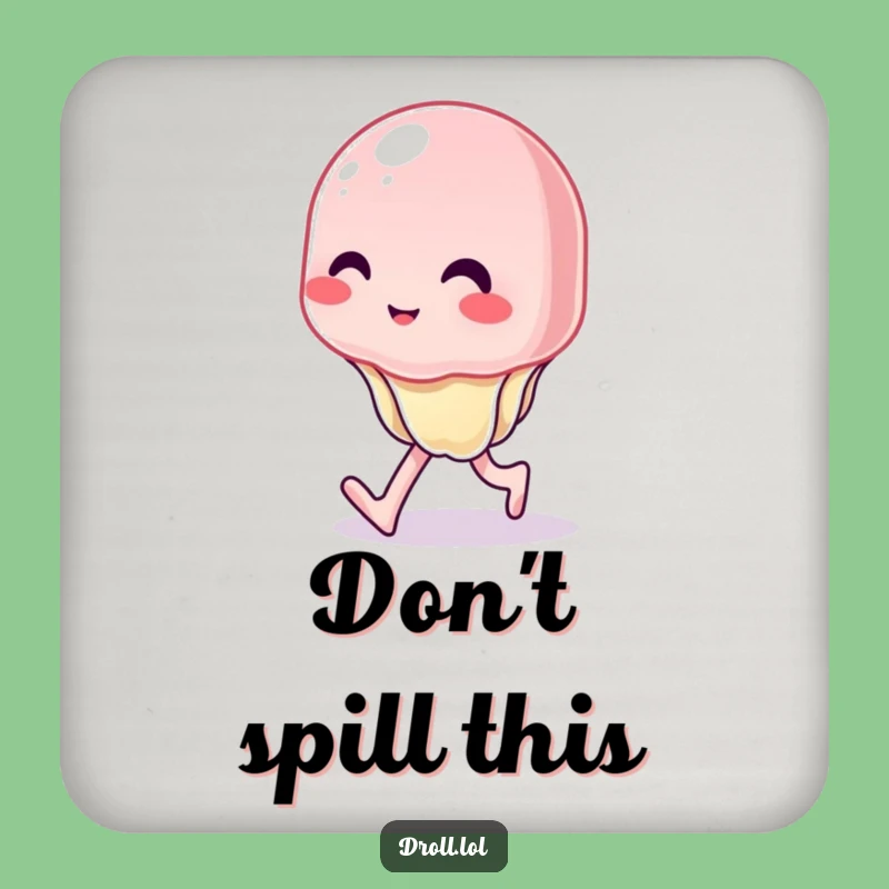 Funny Wobbly Jelly Drink Coaster: Protect Surfaces with Hilarious Wobble Art