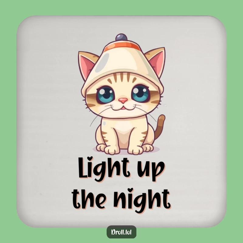 Funny Cat Lampshade Coasters: Protect Surfaces with Party Flair!