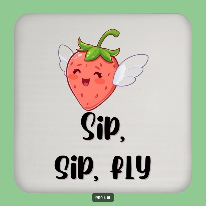 Funny Flying Strawberry Coaster: Delighted Protection, Fun Gift!