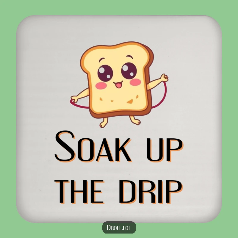 Funny Toast Jumping Rope Coaster: Protect Surfaces with Hilarious Breakfast Art