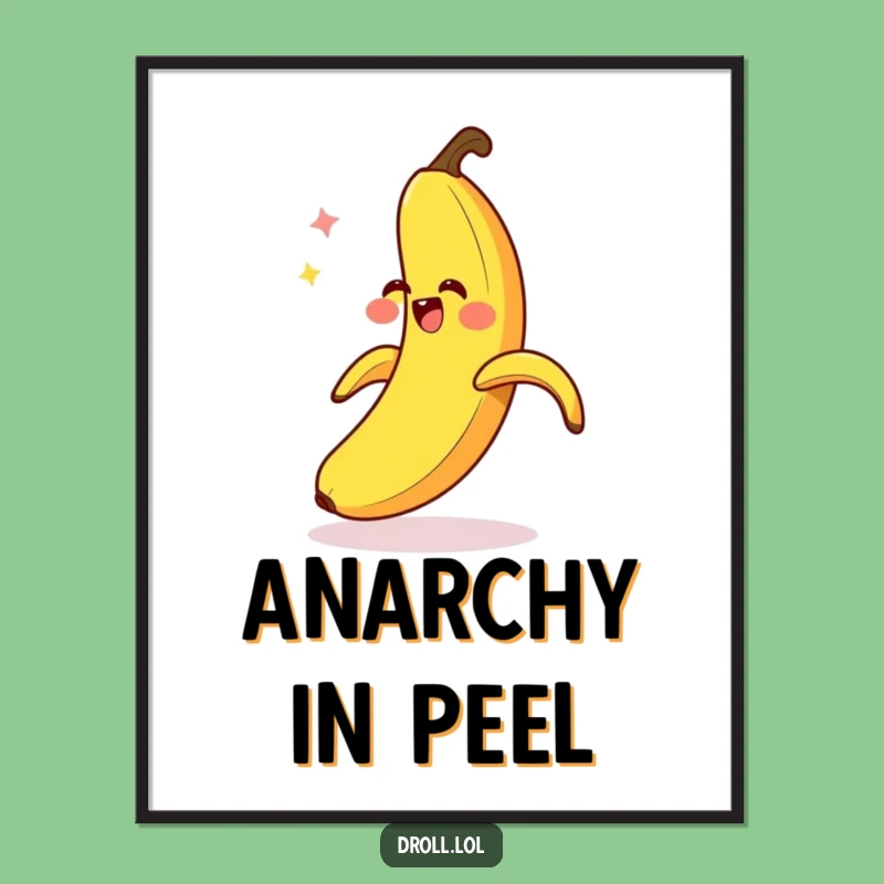 Funny Banana Slip Poster: Hilarious Wall Art, A Comical Piece for Your Funny Gift Collection