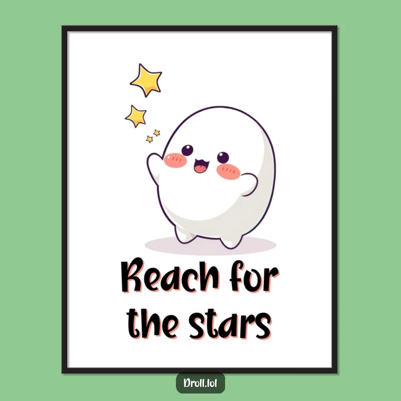 Funny Blob Star Catcher Poster - Whimsical Wall Art Decor!