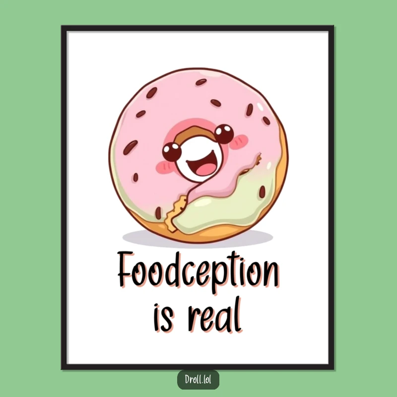 Funny Donut Cookie Bite Poster - Decorate Your Walls with Humor