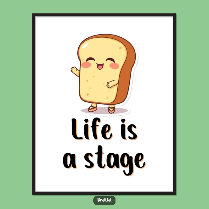 Funny Ballet Bread Art Print: Decorate with Delight and Hilarious Charm