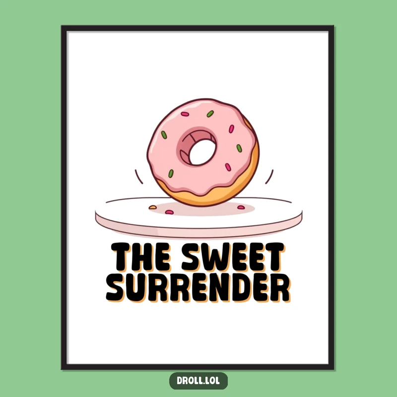 Funny Slow Motion Donut Poster: Hilarious Art for Your Walls, Perfect Gift