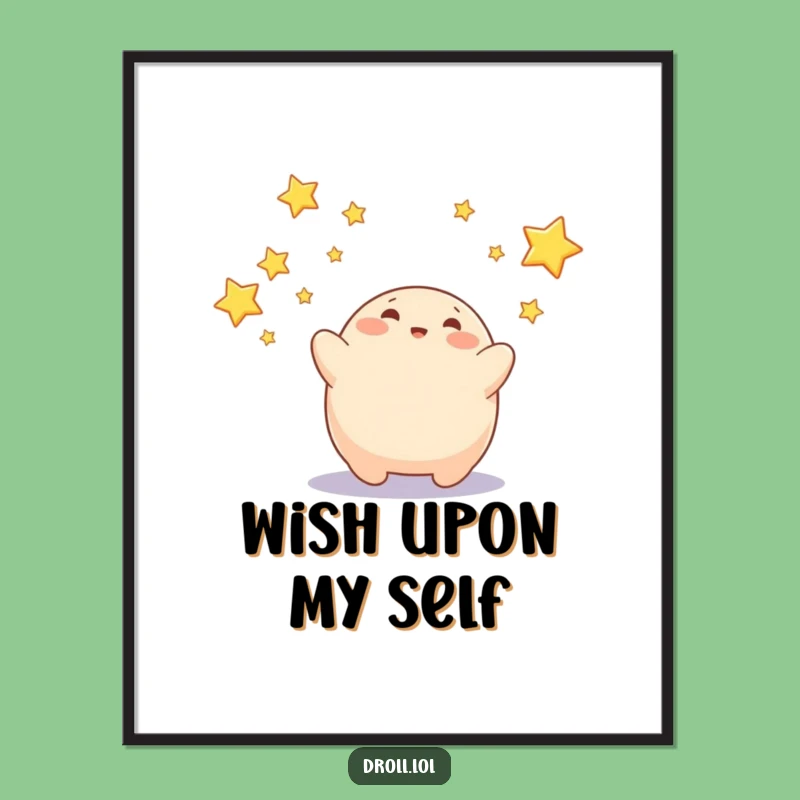 Funny Blob Star Catcher Poster - Whimsical Wall Art & Cosmic Gift!