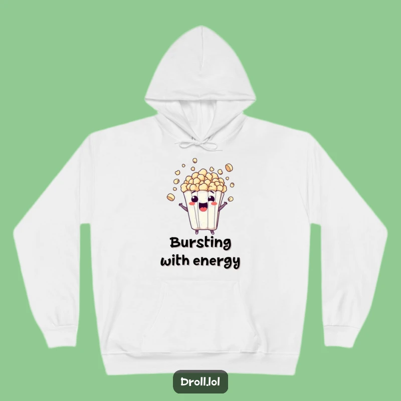 Funny Popcorn Burst Hoodie - Cozy Excitement, Hilarious Snack Gift