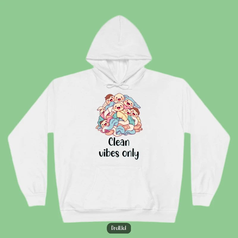 Funny Laundry Pile Hoodie: Cozy Tumble, Clean Comfort, Best Gift