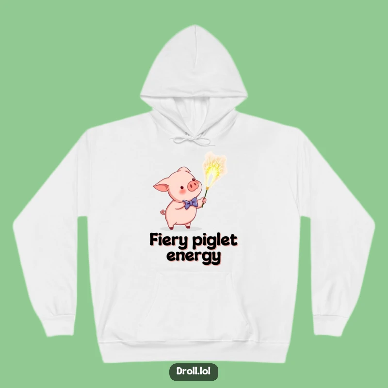 Cozy Funny Piglet Sparkler Hoodie - Warm & Hilarious Celebration Gift!