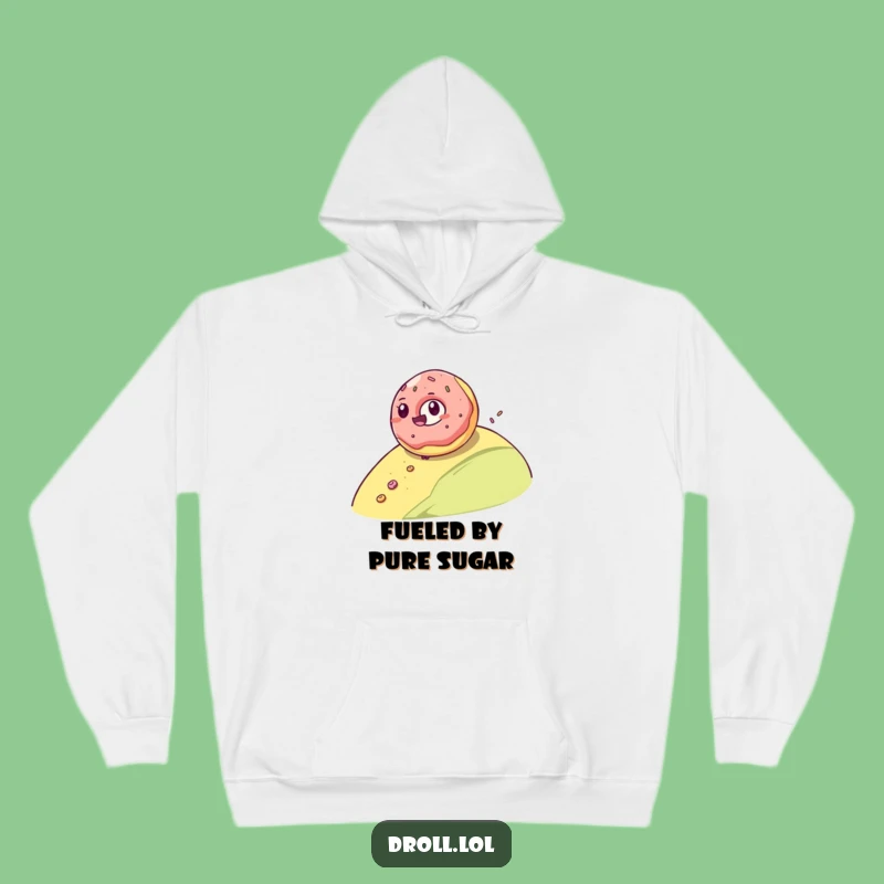 Cozy Funny Donut Roll Hoodie: Stay Warm with this Giggling Jelly Donut