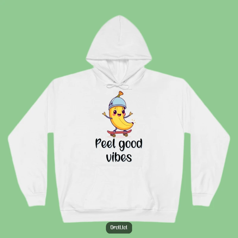 Funny Banana Peel Skater Hoodie: Cozy Adventures - Hilarious Gift!