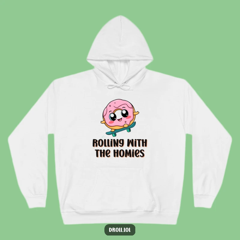 Funny Donut Skateboard Hoodie: Cozy & Hilarious, Great Funny Gift Idea