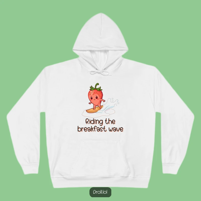 Funny Strawberry Surfing Hoodie: Stay Cozy and Comical with This Hilarious Outerwear