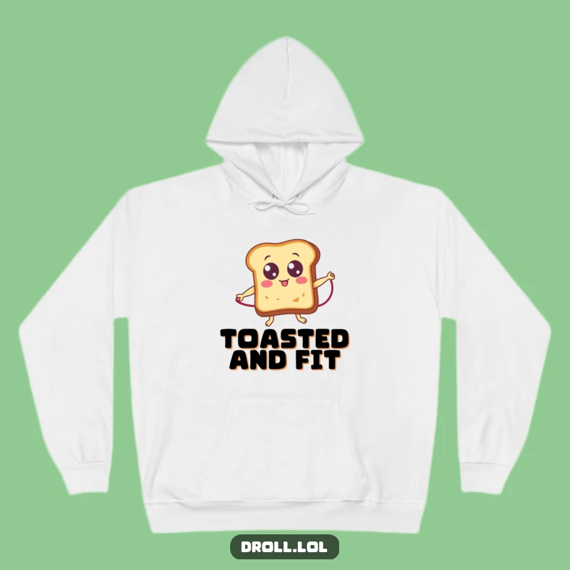 Funny Toast Jumping Rope Hoodie: Stay Cozy with Hilarious Breakfast Vibes
