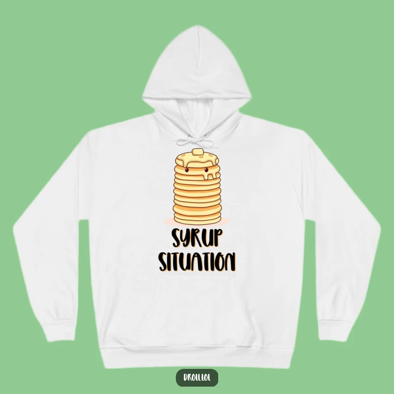 Funny Wobbly Pancake Hoodie: Cozy Breakfast Balancing Act's Warm Gift