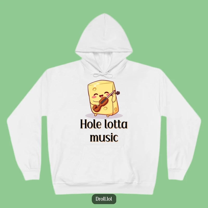 Funny Cheese Violin Hoodie: Cozy Wedge Sweatshirt, a Fun Gift