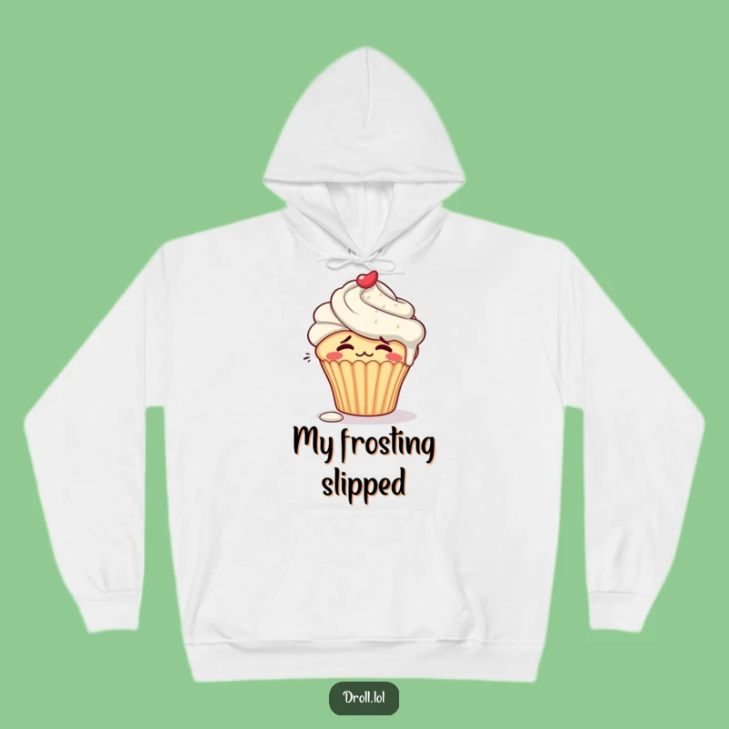 Funny Embarrassed Cupcake Hoodie: Blushing Comfort, Delightful Funny Gift