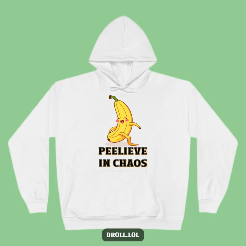 Funny Giggle Banana Slipping Hoodie - Exaggerated Flair Comfort Wear