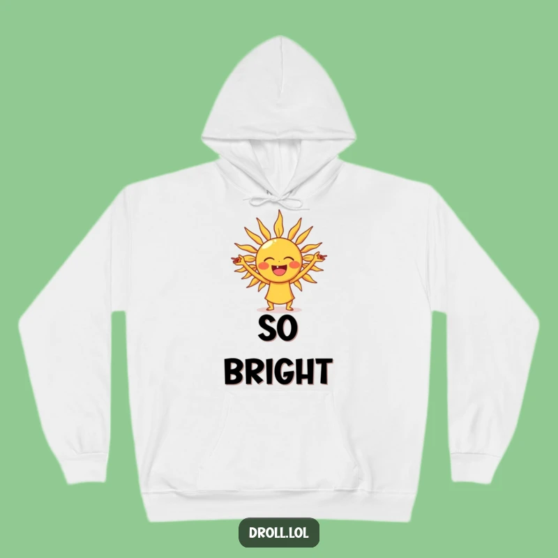 Funny Laughing Sun Yoga Hoodie: Cozy Cosmic Stretching Rays' Warm Gift