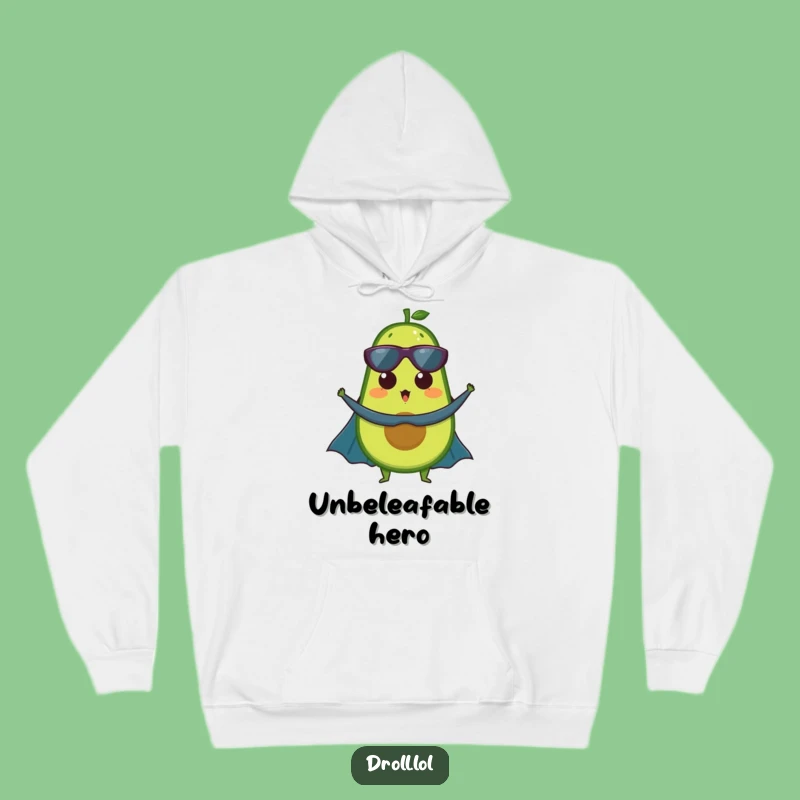 Funny Avocado Superhero Hoodie - Cozy Protection for Healthy Heroes