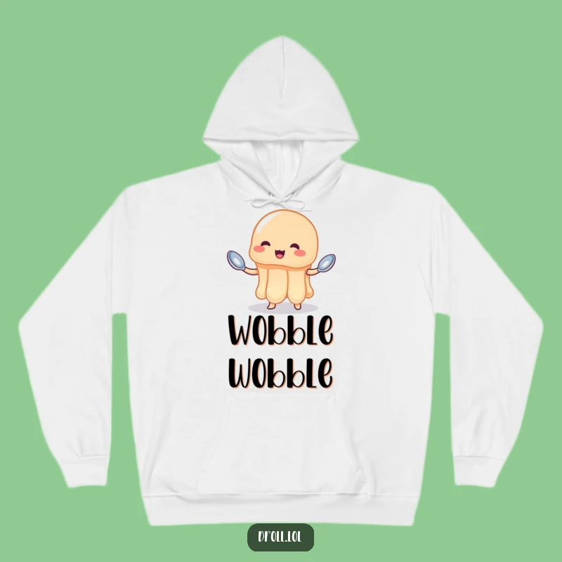 Cozy Funny Jelly Juggling Spoons Hoodie – Warm, Jiggly Dessert Comfort Gift