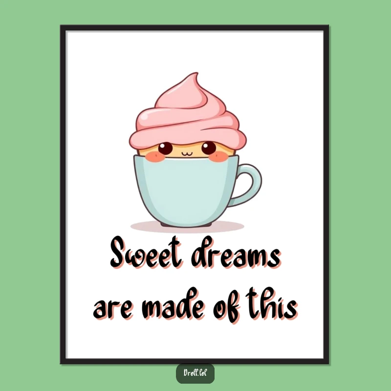 Blushing Cupcake Free Printable Wall Art - Funny Downloadable Decor for Sweet Spaces!