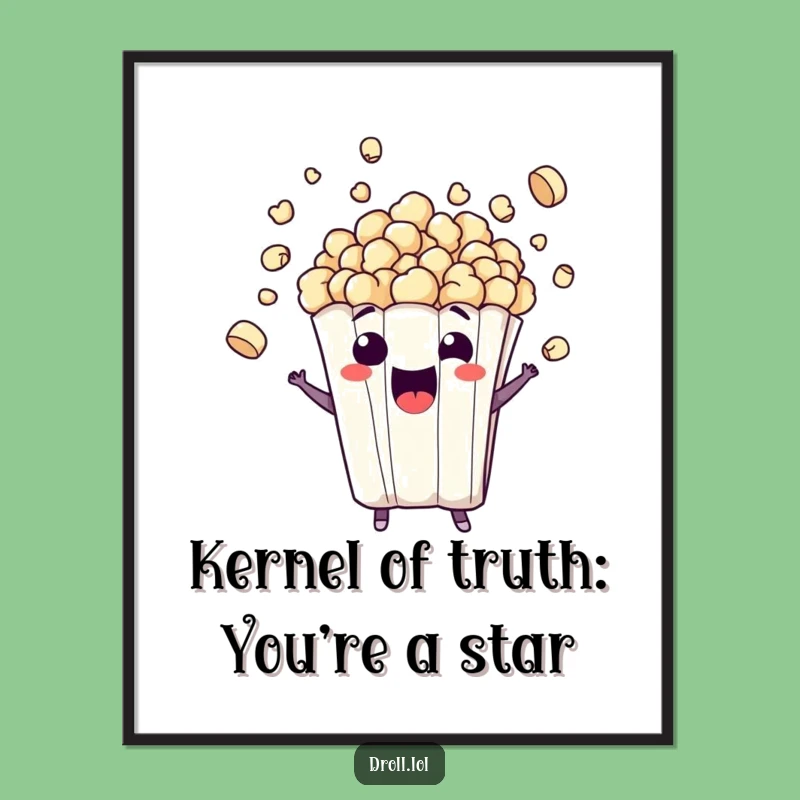 Free Printable Wall Art: Popcorn Burst Fun - Hilarious Downloadable Decor