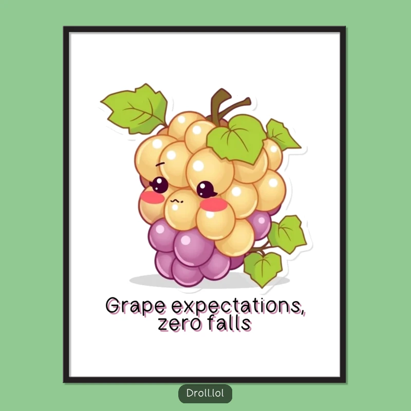 Funny Downloadable Art: Blushing Grape Trip! Free Printable Wall Art for Cute Decor.