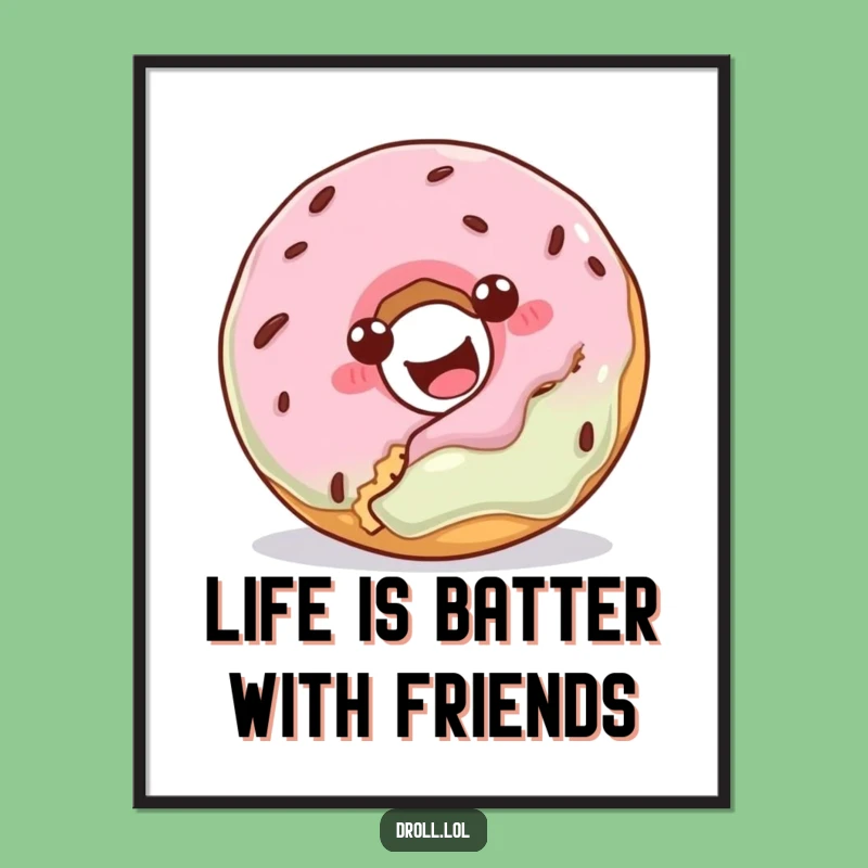 Funny Donut Cookie Free Printable Wall Art: Hilarious Downloadable Decor