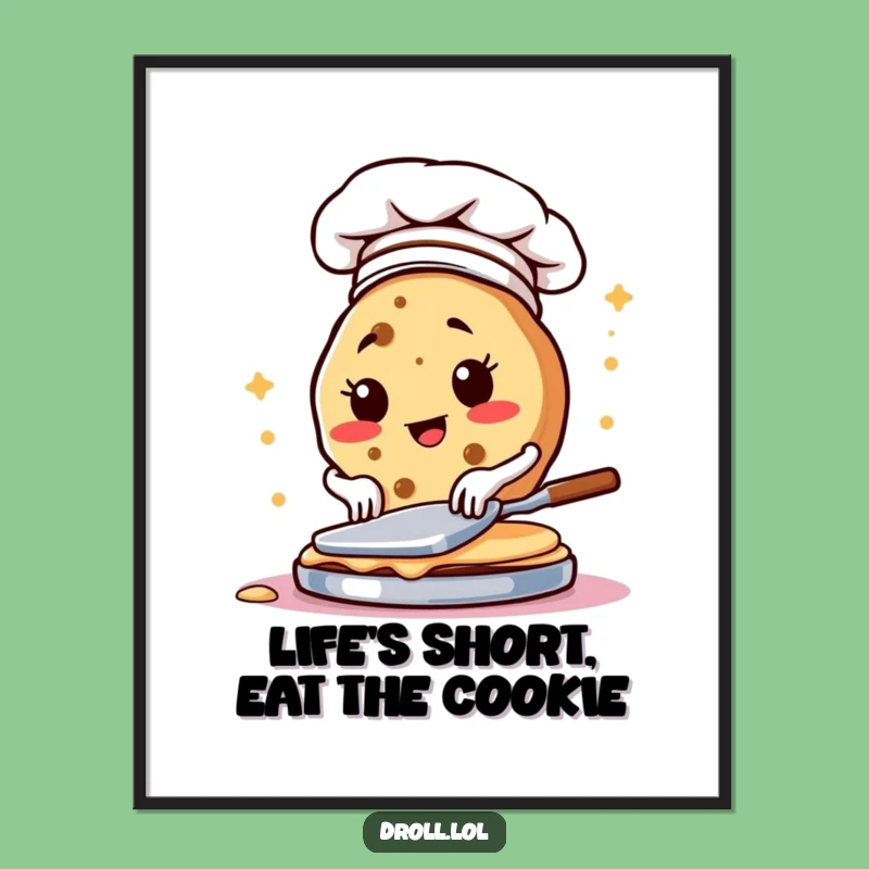 Free Printable Wall Art: Chef Cookie Pancake Flip, Kitchen Downloadable Decor