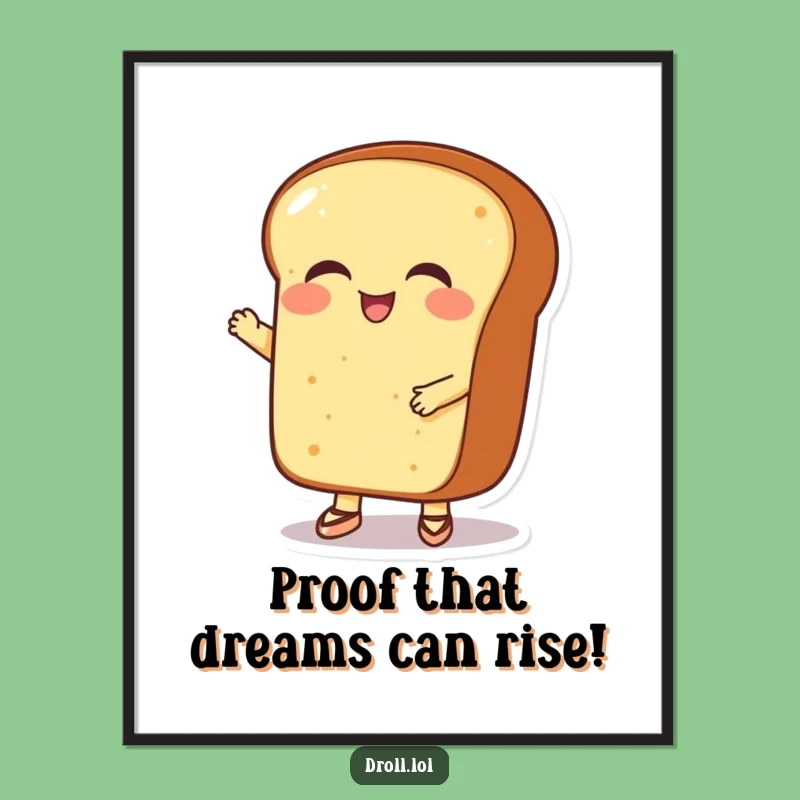 Free Printable Bread Ballet Art: Giggling Loaf, Fun Downloadable Wall Decor