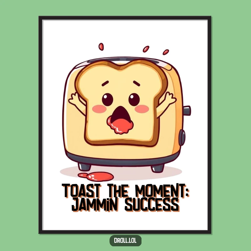 Free Printable Wall Art: Toast Jump Jam Funny Downloadable Decor