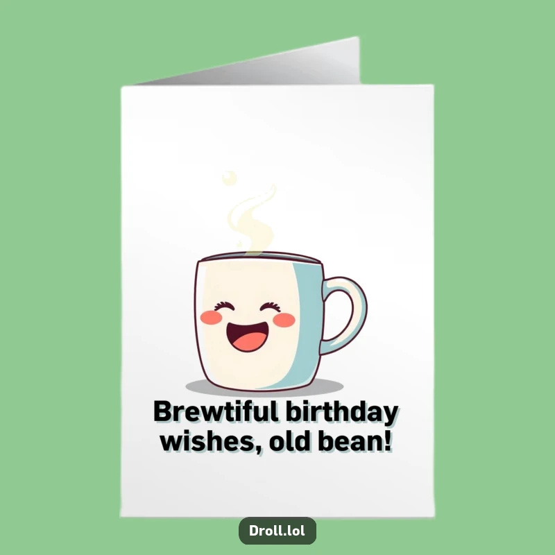 Free Printable Birthday Card: Funny Opera Singing Mug Steam - Downloadable DIY Gift