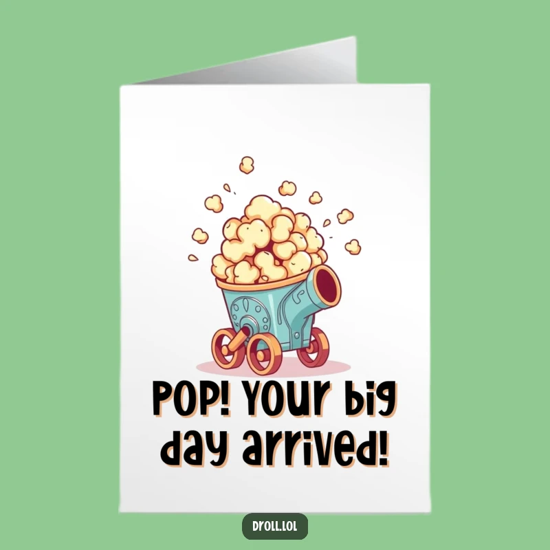 Free Printable Birthday Card: Funny Popcorn Cannon Blast! A Hilarious Downloadable Gift.