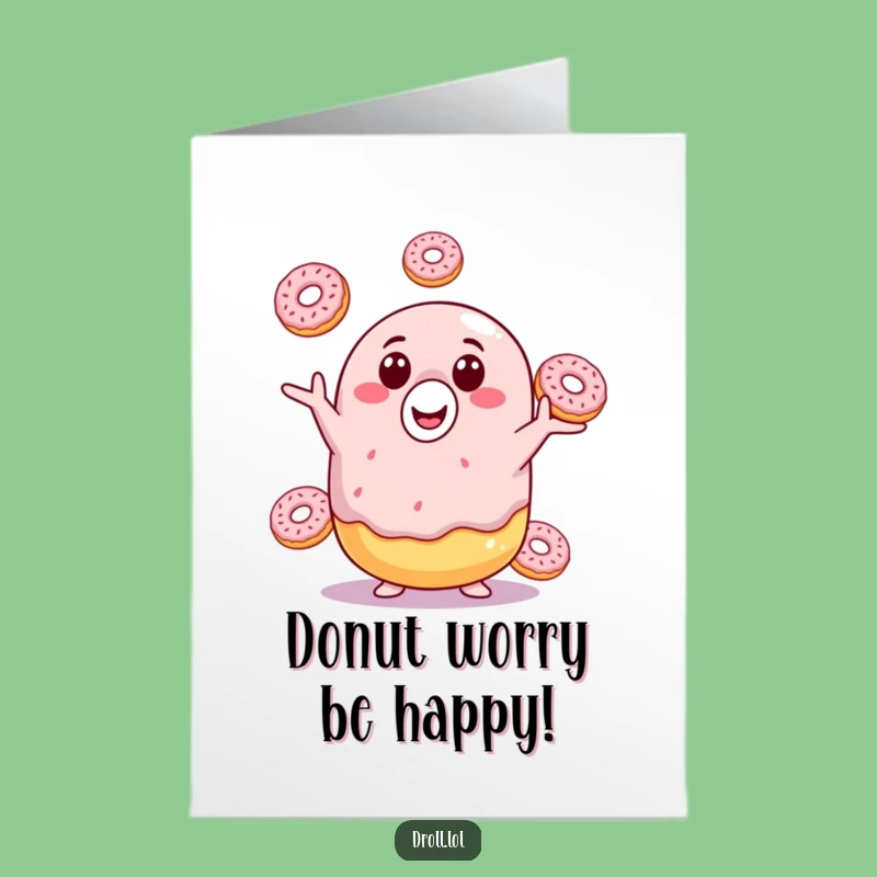 Free Printable Donut Birthday Card: Hilarious Juggling Pastry, Funny Downloadable Gift!