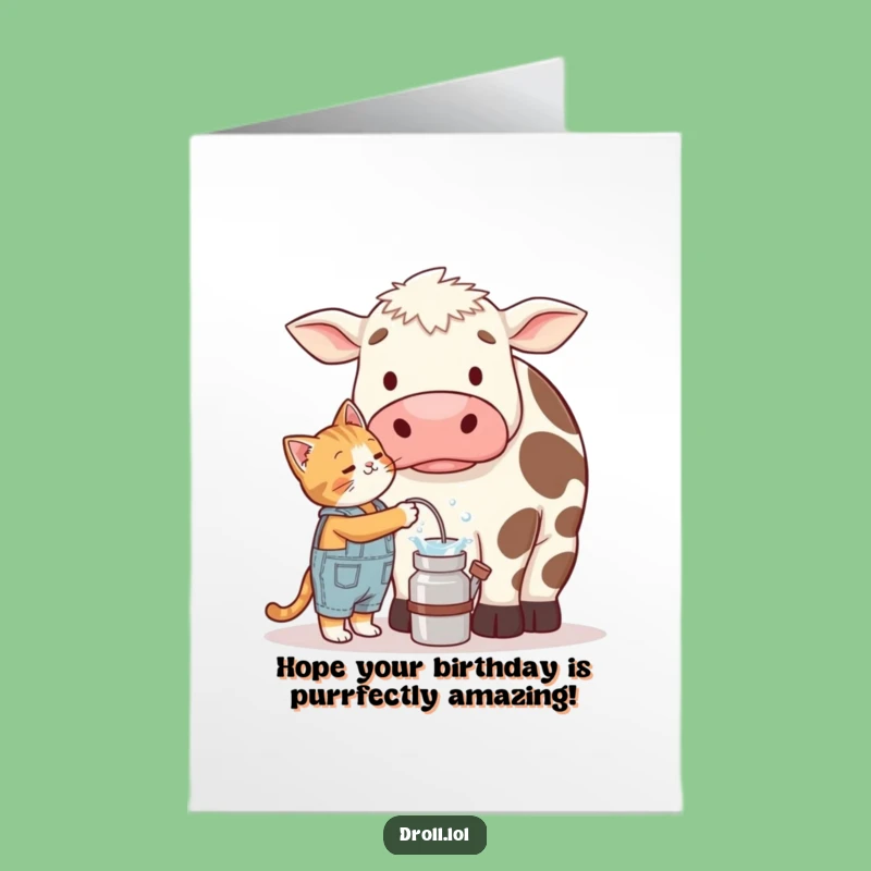 Free Printable Cat Cow Birthday Card - Silly Downloadable Gift