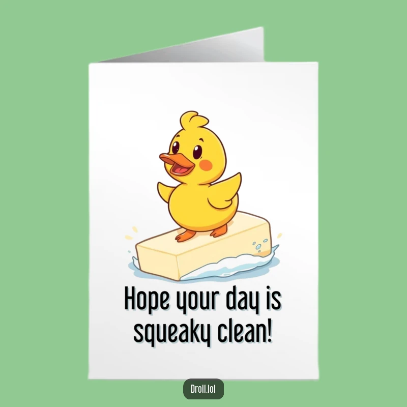 Free Printable Duck Soap Surf Birthday Card - Funny Downloadable Gift
