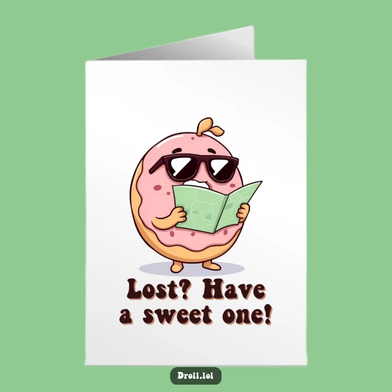 Free Printable Donut Map Confusion Birthday Card - Funny Downloadable Gift