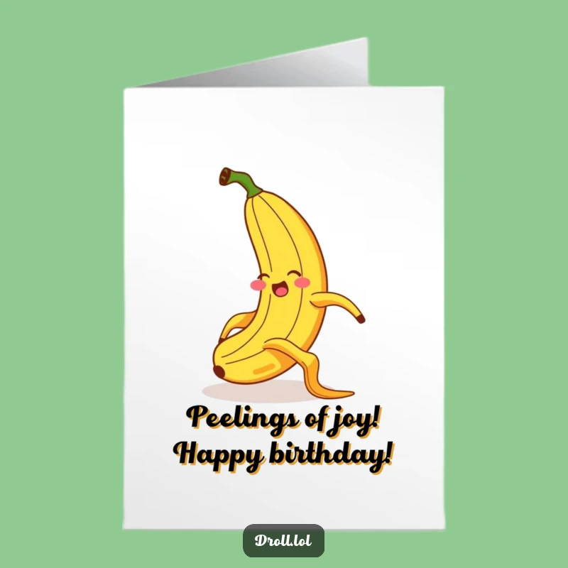 Free Printable Giggling Banana Birthday Card: Hilarious Slipping Fun Downloadable Gift