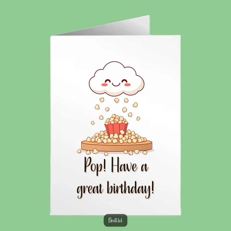 Free Printable Birthday Card: Popcorn Cloud Funny Birthday Downloadable Gift